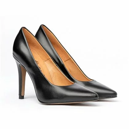 Womens Nappa Leather High Heeled Pumps 1494 Black, By Eva Mañas 4 Womens Nappa Leather High Heeled Pumps 1494 Black, By Eva Mañas - Image 2