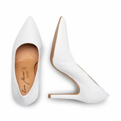 Womens Nappa Leather High Heeled Pumps 1494 White, By Eva Mañas 5 Womens Nappa Leather High Heeled Pumps 1494 White, By Eva Mañas - Image 3