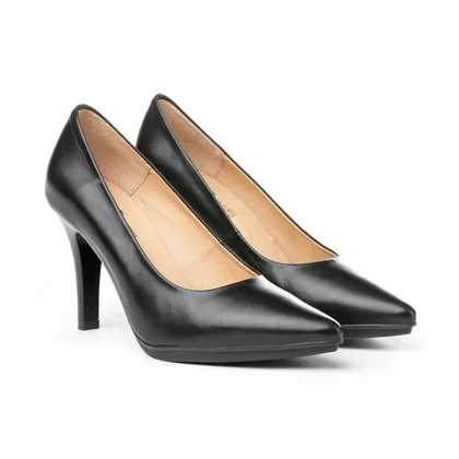 Womens Nappa Leather High Heeled Pumps 1500 Black, By Eva Mañas 4 Womens Nappa Leather High Heeled Pumps 1500 Black, By Eva Mañas - Image 2