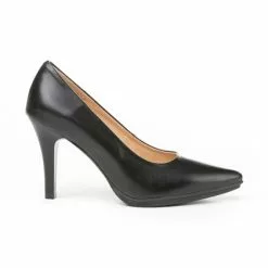 Womens Nappa Leather High Heeled Pumps 1500 Black, By Eva Mañas