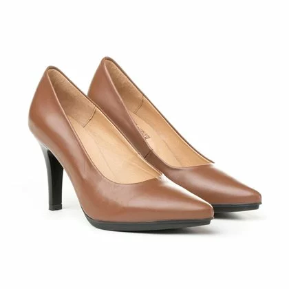 Womens Nappa Leather High Heeled Pumps 1500 Mink, By Eva Mañas 4 Womens Nappa Leather High Heeled Pumps 1500 Mink, By Eva Mañas - Image 2