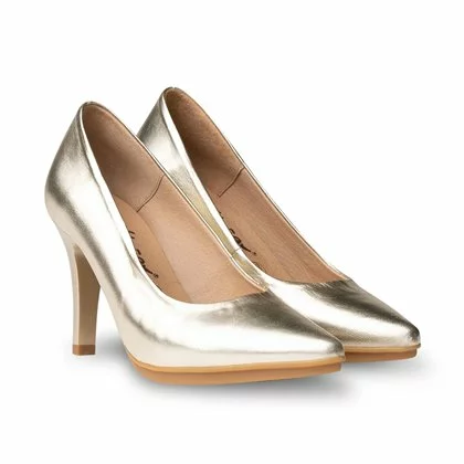 Womens Nappa Leather High Heeled Pumps 1500 Platinum, By Eva Mañas 4 Womens Nappa Leather High Heeled Pumps 1500 Platinum, By Eva Mañas - Image 2