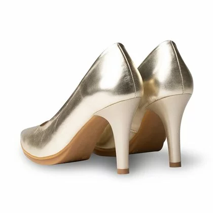 Womens Nappa Leather High Heeled Pumps 1500 Platinum, By Eva Mañas 5 Womens Nappa Leather High Heeled Pumps 1500 Platinum, By Eva Mañas - Image 3