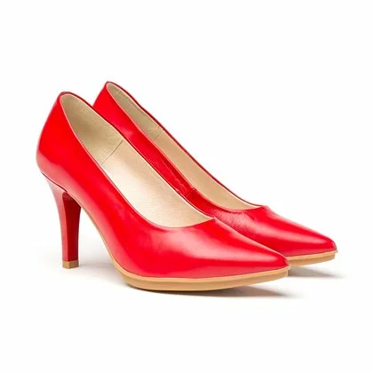 Womens Nappa Leather High Heeled Pumps 1500 Red, By Eva Mañas 4 Womens Nappa Leather High Heeled Pumps 1500 Red, By Eva Mañas - Image 2
