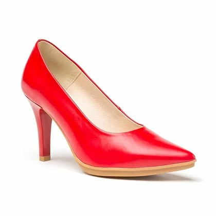 Womens Nappa Leather High Heeled Pumps 1500 Red, By Eva Mañas 5 Womens Nappa Leather High Heeled Pumps 1500 Red, By Eva Mañas - Image 3