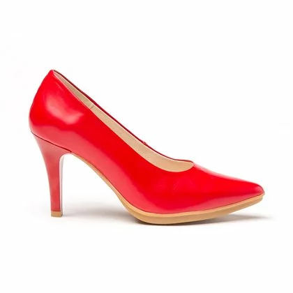 Womens Nappa Leather High Heeled Pumps 1500 Red, By Eva Mañas 3 Womens Nappa Leather High Heeled Pumps 1500 Red, By Eva Mañas