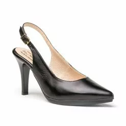 Womens Nappa Leather High Heeled Slingback Pumps 1495 Black, By Eva Mañas -Pumps shoes Shop womens nappa leather high heeled slingback pumps 1495 black by eva manas 2