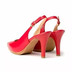 Womens Nappa Leather High Heeled Slingback Pumps 1495 Red, By Eva Mañas -Pumps shoes Shop womens nappa leather high heeled slingback pumps 1495 red by eva manas 2