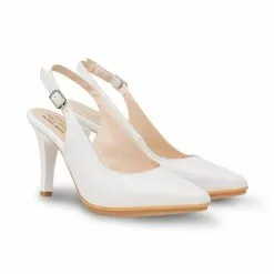 Pumps shoes Shop -Pumps shoes Shop womens nappa leather high heeled slingback pumps 1495 white by eva manas 1