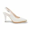 Womens Nappa Leather High Heeled Slingback Pumps 1495 White, By Eva Mañas -Pumps shoes Shop womens nappa leather high heeled slingback pumps 1495 white by eva manas