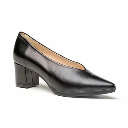 Womens Nappa Leather Low Heeled Comfort Pumps 1497 Black , By Eva Mañas 5 Womens Nappa Leather Low Heeled Comfort Pumps 1497 Black , By Eva Mañas - Image 3