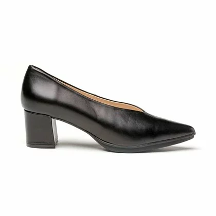 Womens Nappa Leather Low Heeled Comfort Pumps 1497 Black , By Eva Mañas 3 Womens Nappa Leather Low Heeled Comfort Pumps 1497 Black , By Eva Mañas