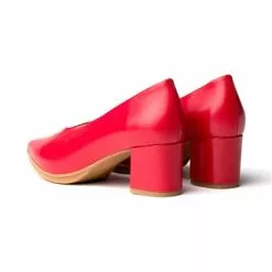 Womens Nappa Leather Low Heeled Comfort Pumps 1497 Red , By Eva Mañas -Pumps shoes Shop womens nappa leather low heeled comfort pumps 1497 red by eva manas 2