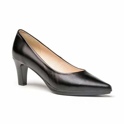 Womens Nappa Leather Medium Heeled Comfort Pumps 1498 Black, By Desireé 5 Womens Nappa Leather Medium Heeled Comfort Pumps 1498 Black, By Desireé - Image 3