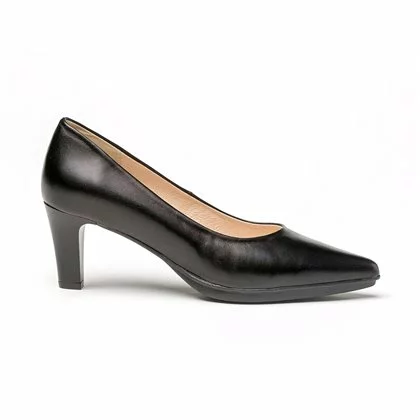 Womens Nappa Leather Medium Heeled Comfort Pumps 1498 Black, By Desireé 3 Womens Nappa Leather Medium Heeled Comfort Pumps 1498 Black, By Desireé