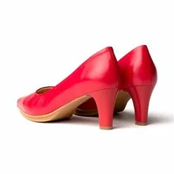Womens Nappa Leather Medium Heeled Comfort Pumps 1498 Red, By Desireé -Pumps shoes Shop womens nappa leather medium heeled comfort pumps 1498 red by desiree 2