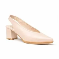 Womens Nappa Leather Slingback Comfort Pumps Medium Heeled 1496 Nude, By Eva Mañas -Pumps shoes Shop womens nappa leather slingback comfort pumps medium heeled 1496 nude by eva manas 2