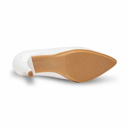 Womens Patent Leather High Heeled Pumps 1499 White, By Eva Mañas 6 Womens Patent Leather High Heeled Pumps 1499 White, By Eva Mañas - Image 4